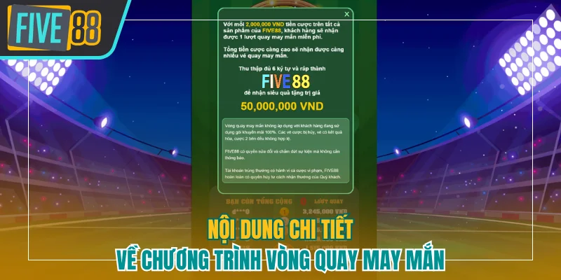 Chi tiết cụ thể về chương trình vòng quay may mắn