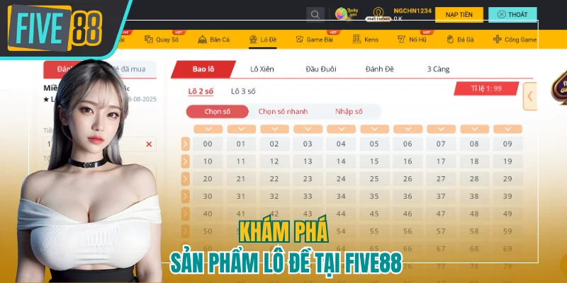 Khám phá sản phẩm lô đề tại Five88
